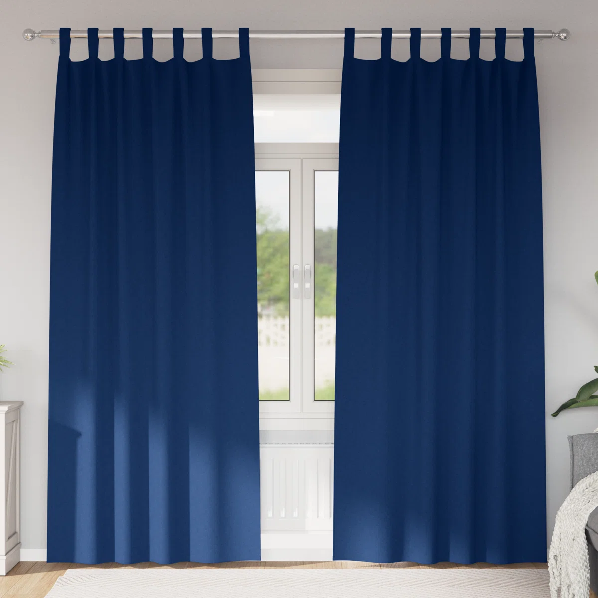 Royal Blue Tab Top Curtains