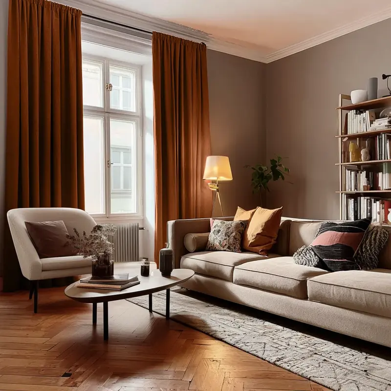 Terracotta Luxury Soundproof Curtain