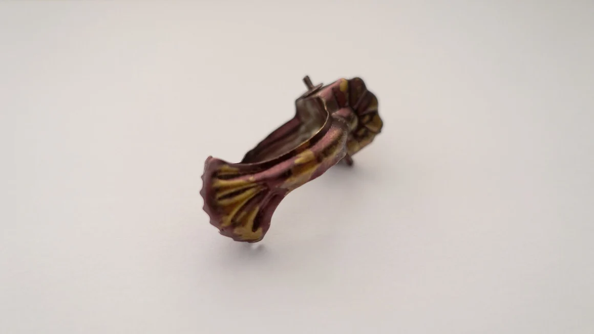 Antique Burgundy Gold Curtain Holdback