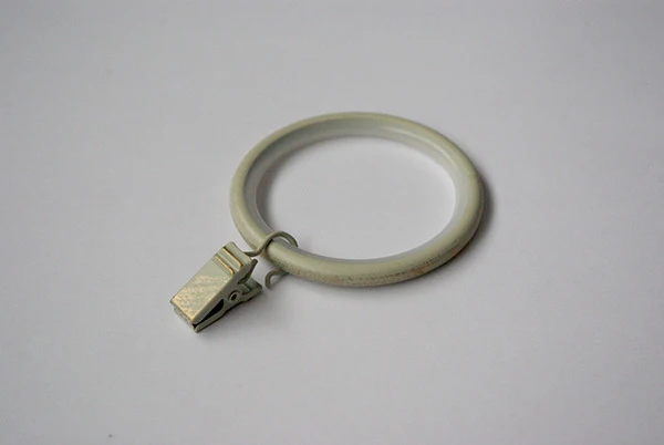 Silent Vintage White Curtain Ring Clips